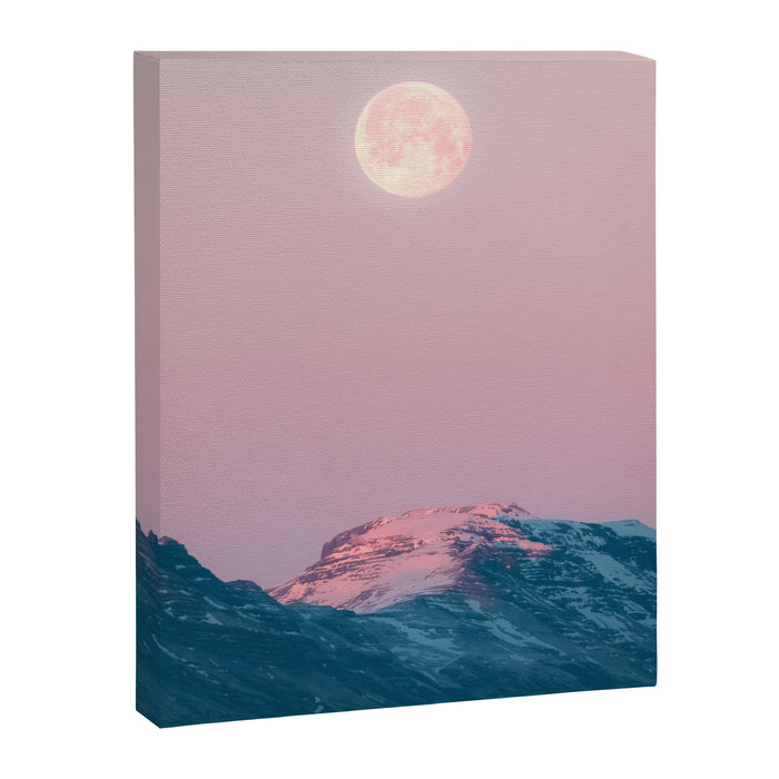 Moon and the Mountains - Landscape Photography Canvas Print Gallery Image 1