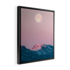 Moon and the Mountains - Landscape Photography Framed Canvas Print Gallery Image 2