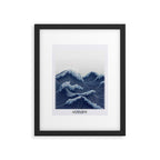 Ocean Print Wave Wall Art Japanese Wall Art Navy Blue Poster Minimalist Decor Nautical Painting Framed Art Print Gallery Image 5