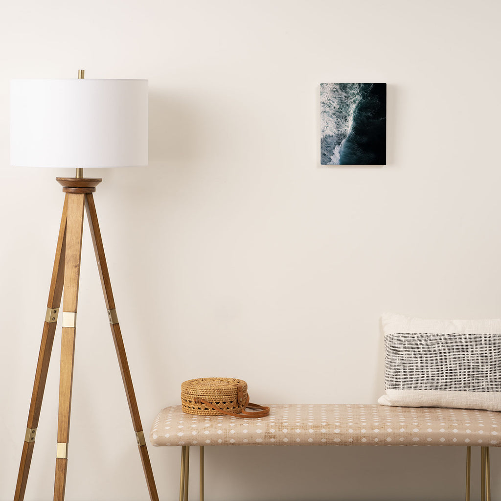 Oceanscape - White and Blue Canvas Print Gallery Image 2