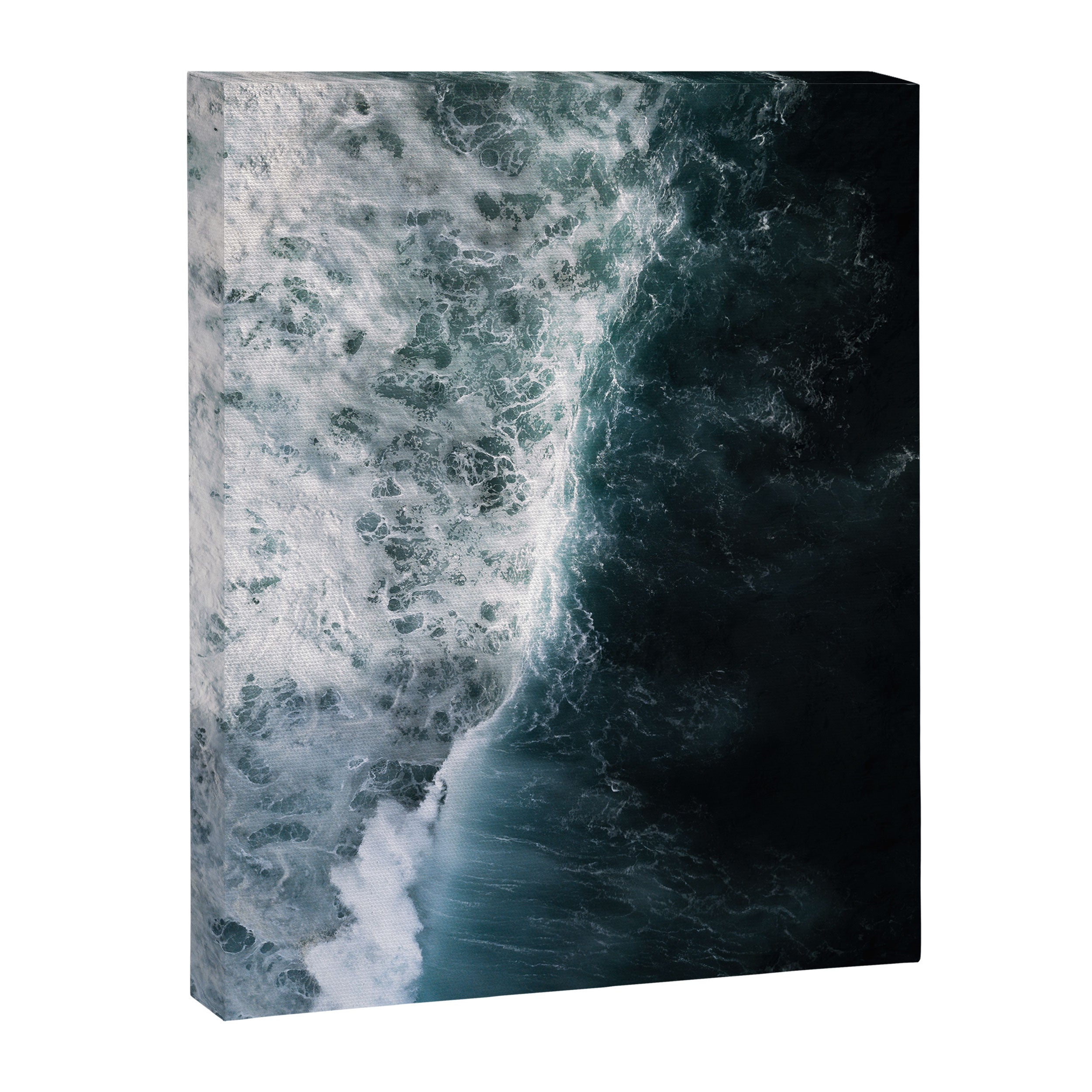 Oceanscape - White and Blue Canvas Print Gallery Image 6