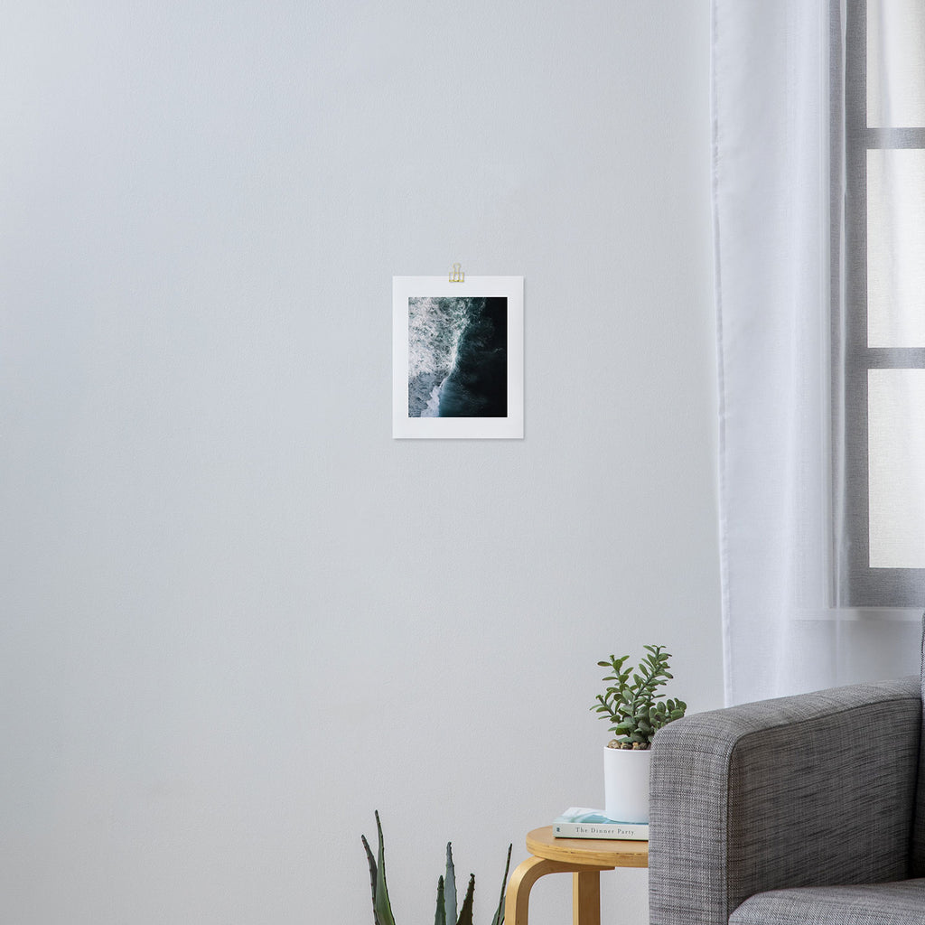 Oceanscape - White and Blue Art Print Gallery Image 3