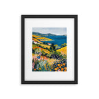 Vibrant Mediterranean Coast Painting in Matisse Style with Blooming Flowers and Blue Waters Framed Art Print Gallery Image 5