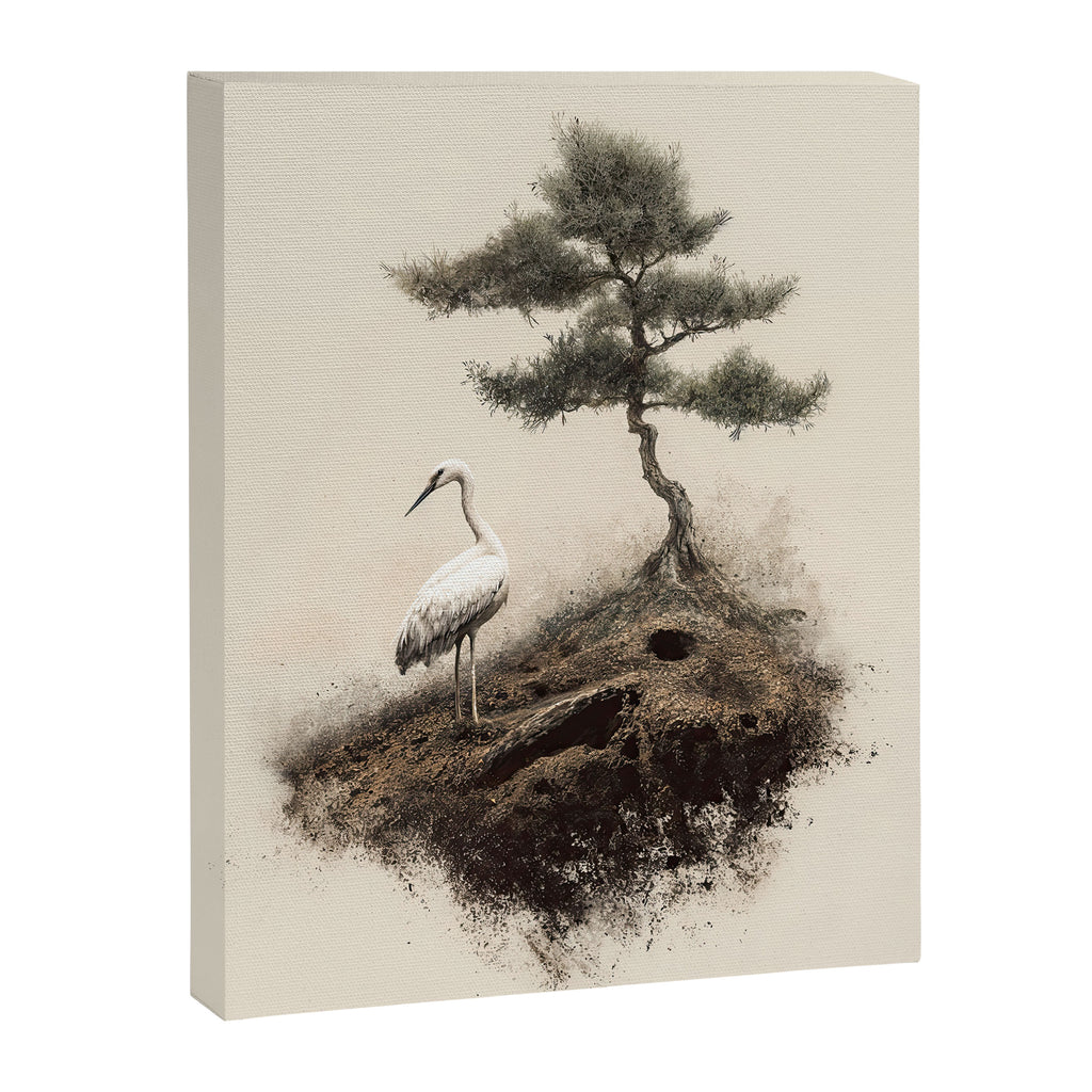 Wabi Sabi Wall Art Bird Painting Japanese Wall Art Minimalist Wall Art Japandi Print Japanese Poster Canvas Print Gallery Image 6