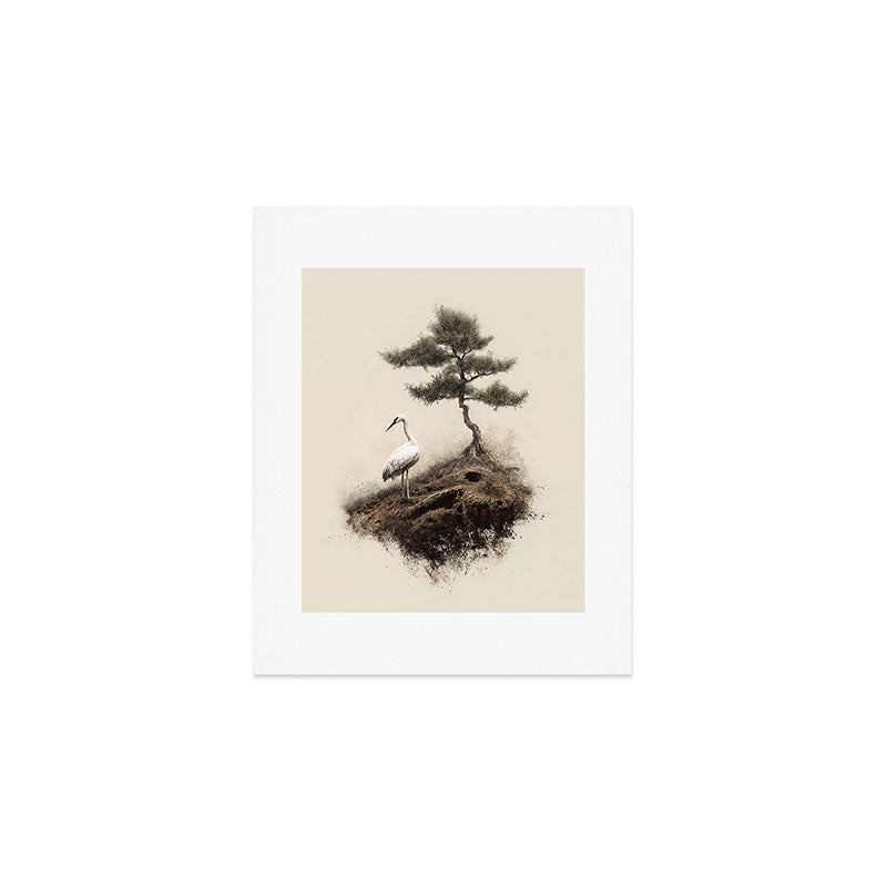 Wabi Sabi Wall Art Bird Painting Japanese Wall Art Minimalist Wall Art Japandi Print Japanese Poster Art Print Gallery Image 1