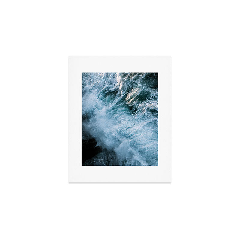 Wave in Ireland during sunset - Oceanscape Art Print Gallery Image 1