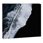 Waves crashing on a black sand beach - Minimal Landscape Photography Canvas Print Gallery Image 6