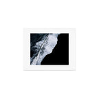 Waves crashing on a black sand beach - Minimal Landscape Photography Art Print Gallery Image 1