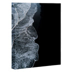 Waves on a black sand beach in iceland - minimalist Landscape Photography Canvas Print Gallery Image 3