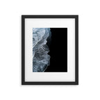 Waves on a black sand beach in iceland - minimalist Landscape Photography Framed Art Print Gallery Image 4