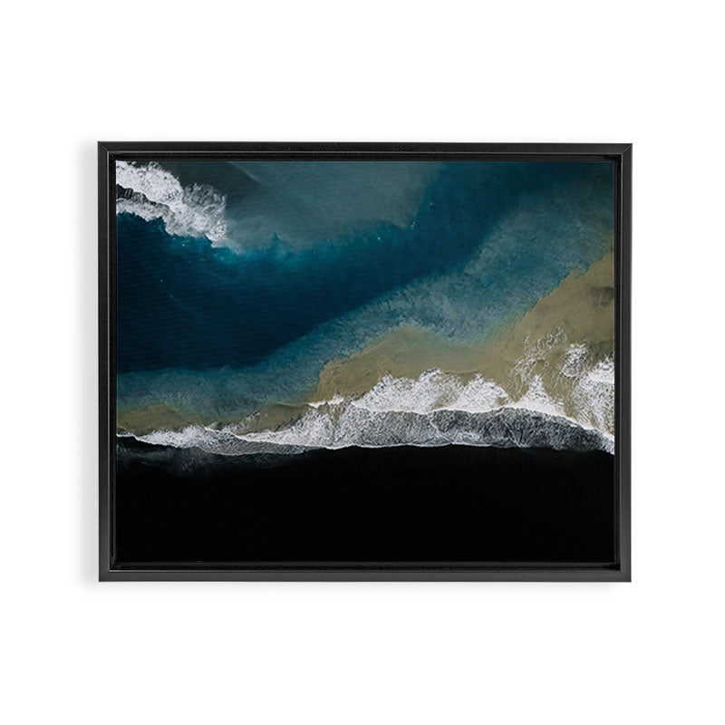  Iceland's Black Sand Beach Landscapes Framed Canvas Print Gallery Image 6