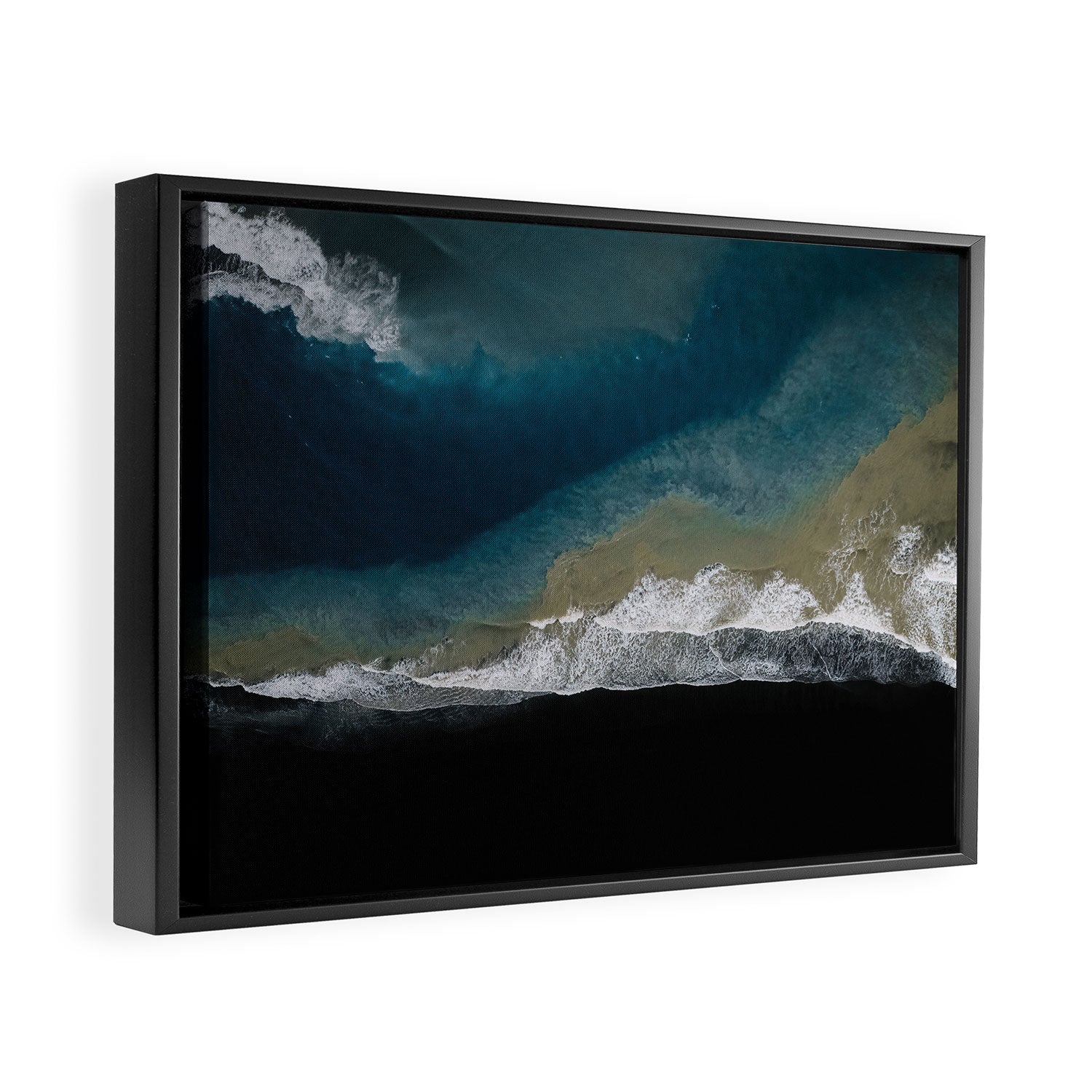  Iceland's Black Sand Beach Landscapes Framed Canvas Print Gallery Image 2