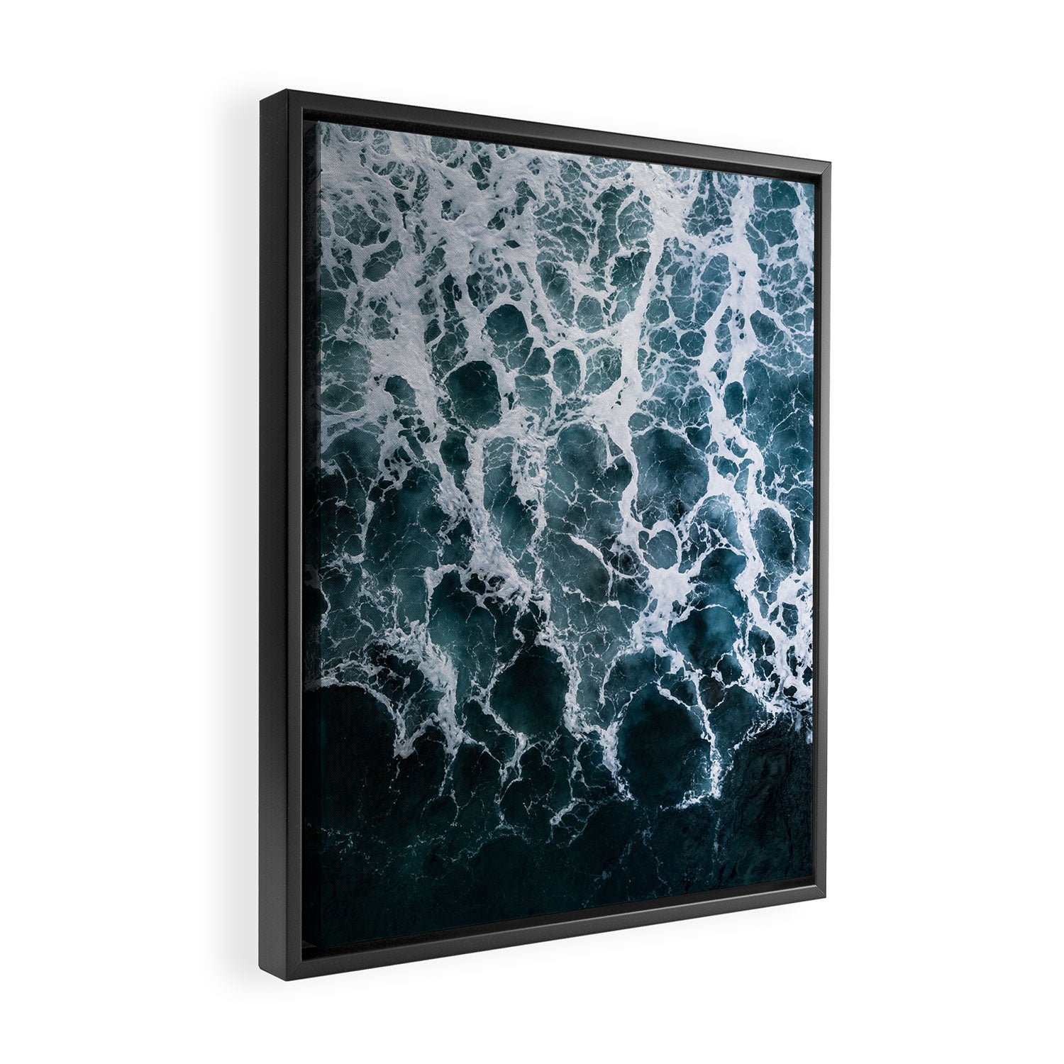White Splash in a Wave Framed Canvas Print Gallery Image 2