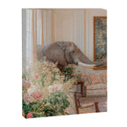 Wildlife Wall Art Elephant maximalist Flower Poster luxurious living Room Decor Renaissance Print Canvas Print Gallery Image 6