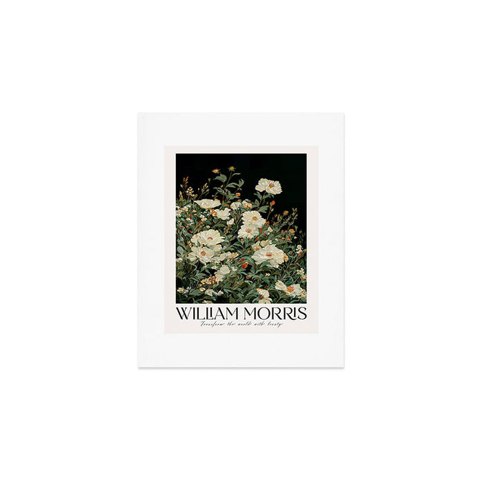 William Morris sage green Autumn Floral Print Art Nouveau maximalist wall art fall Flower Poster Art Print Gallery Image 1