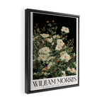 William Morris sage green Autumn Floral Print Art Nouveau maximalist wall art fall Flower Poster Framed Canvas Print Gallery Image 2