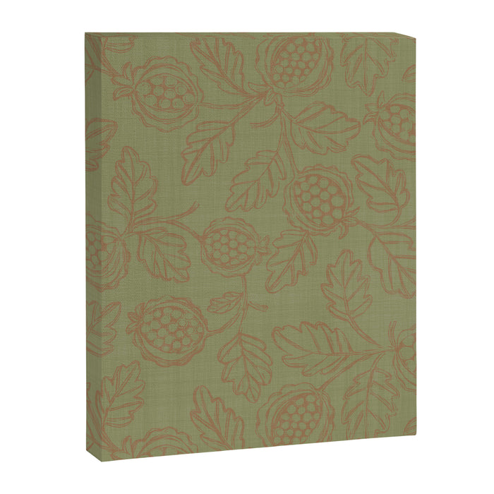Block Print Pomegranate in Olive Canvas Print Gallery Image 1