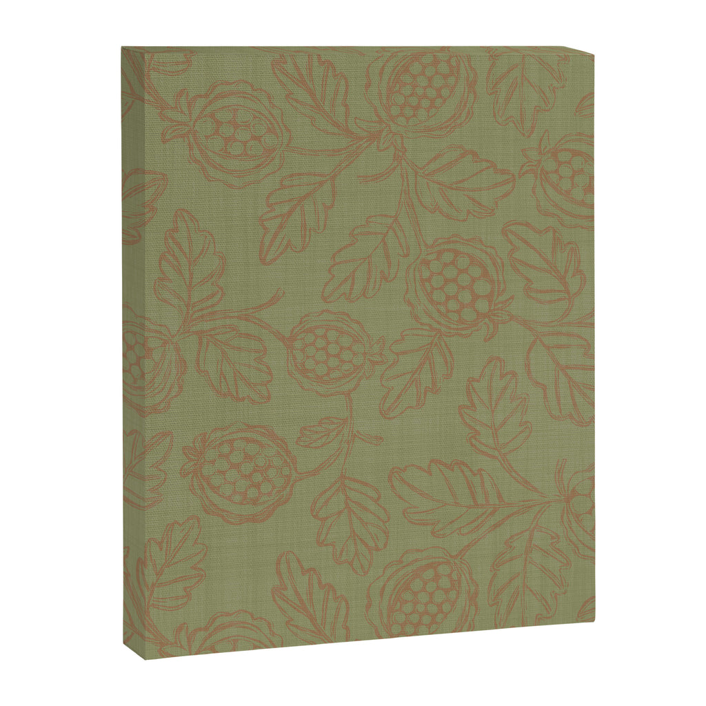 Block Print Pomegranate in Olive Canvas Print Gallery Image 8