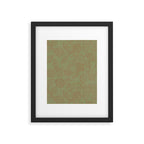 Block Print Pomegranate in Olive Framed Art Print Gallery Image 6