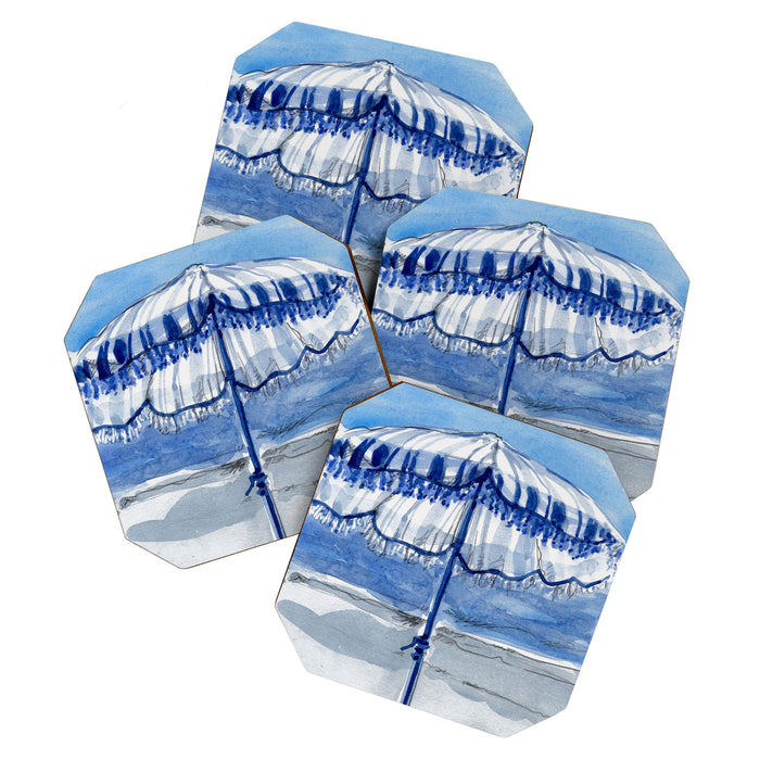 Blue Beach Umbrella Shade Coaster Gallery Image 1