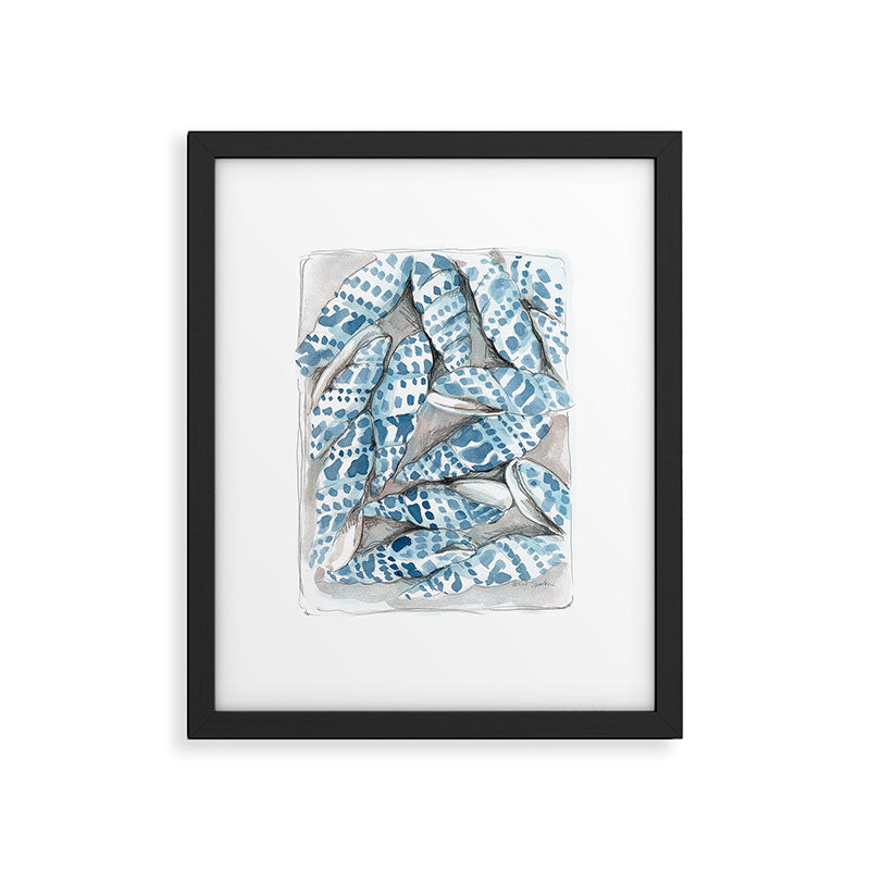 Blue Dot Shells Framed Art Print Gallery Image 6