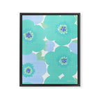 Bright Summer Floral Mid-Century Style Flower Pattern Framed Canvas Print Gallery Image 8