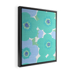 Bright Summer Floral Mid-Century Style Flower Pattern Framed Canvas Print Gallery Image 2