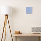 Coastal Coral Block Print in Blue and Aqua Canvas Print Gallery Image 2