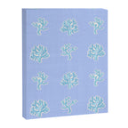 Coastal Coral Block Print in Blue and Aqua Canvas Print Gallery Image 8
