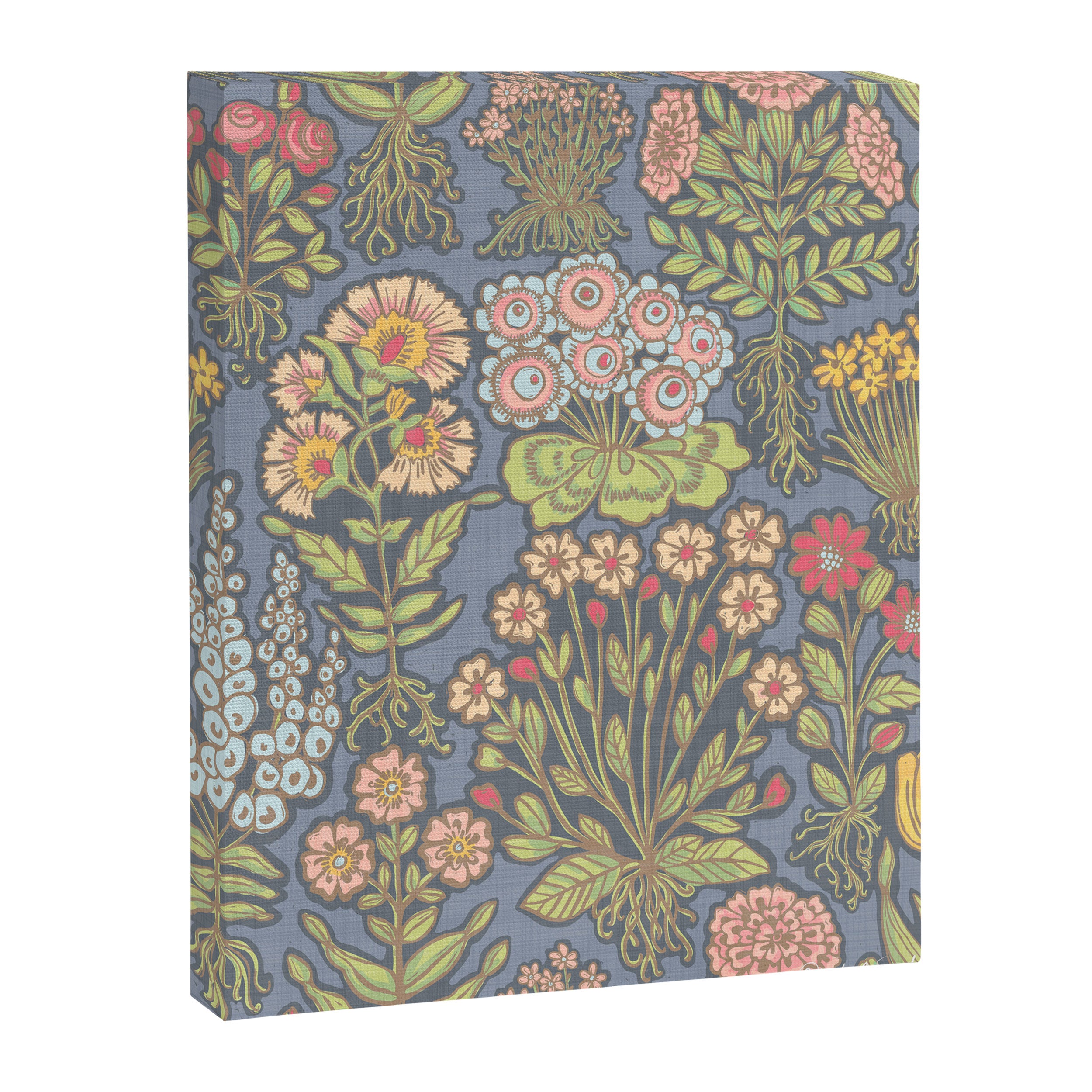 Floral Botanical Mille Fleur Pattern Canvas Print Gallery Image 8