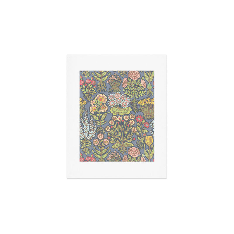 Floral Botanical Mille Fleur Pattern Art Print Gallery Image 1