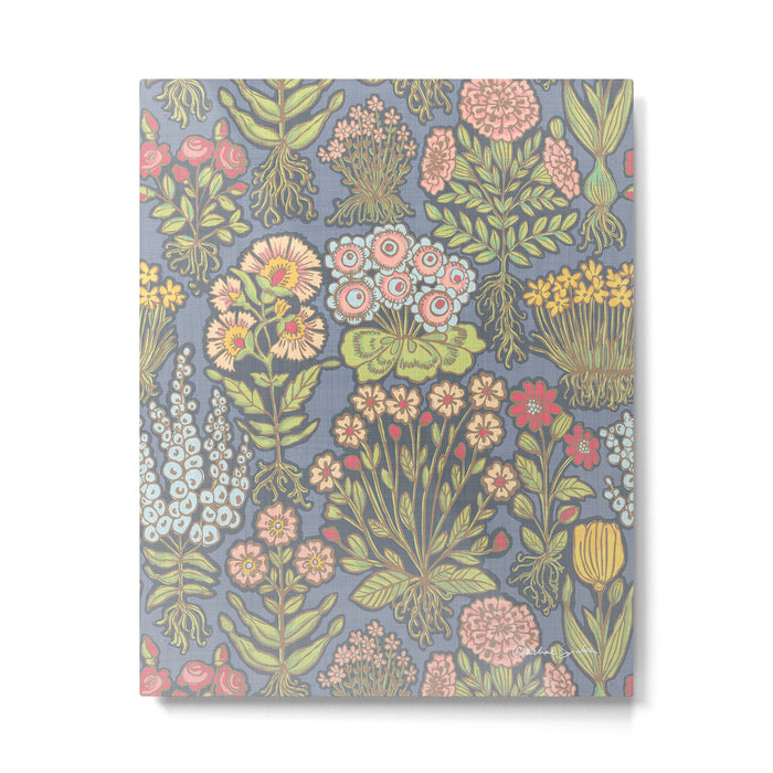 Floral Botanical Mille Fleur Pattern Metal Print Gallery Image 1