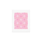Pink Floral 70s Style Groovy Flowers Art Print Gallery Image 1