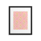 Provence Cottage Floral in Pink Linen  Framed Art Print Gallery Image 6