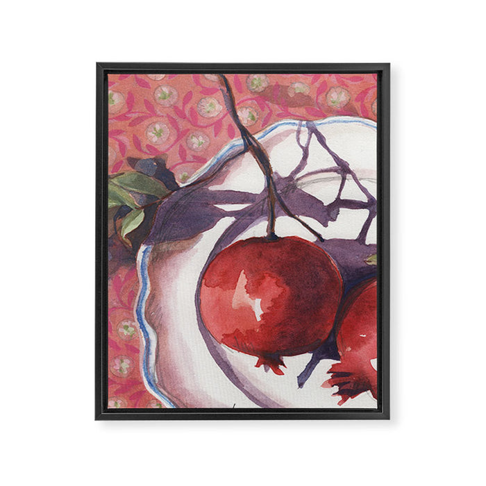 Red Pomegranates Framed Canvas Print Gallery Image 1