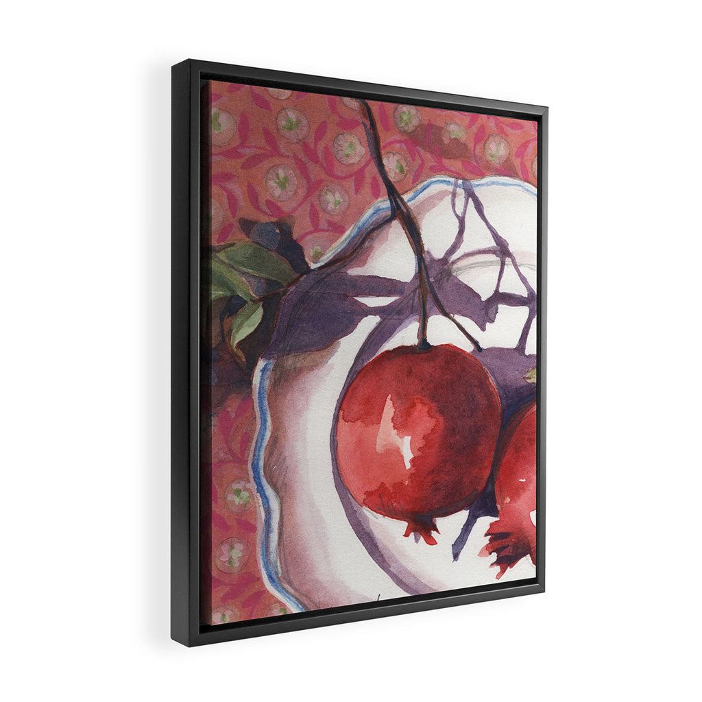 Red Pomegranates Framed Canvas Print Gallery Image 2