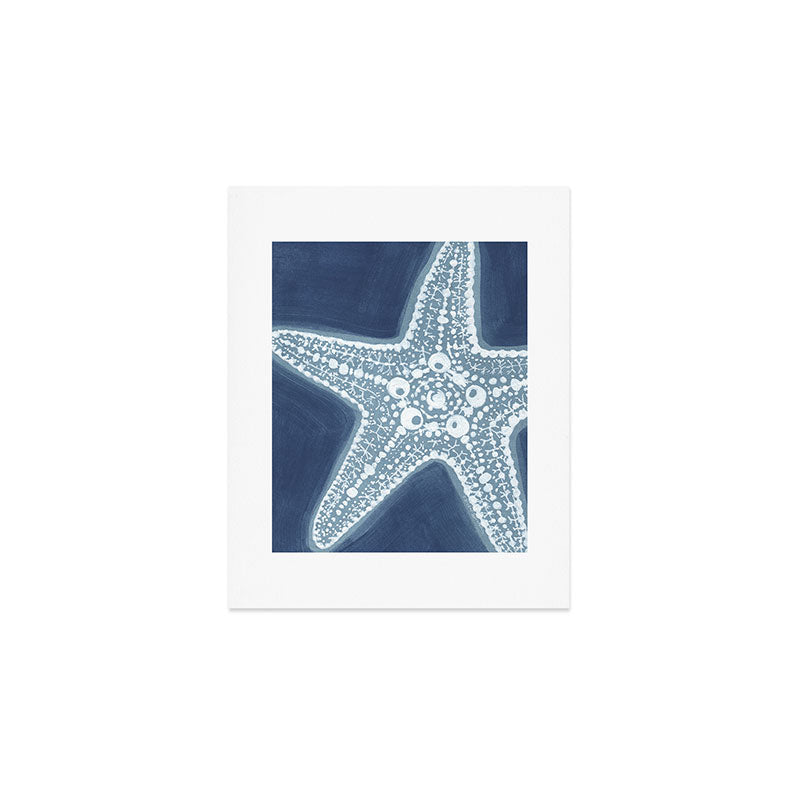 Starfish Blue and White Art Print Gallery Image 1