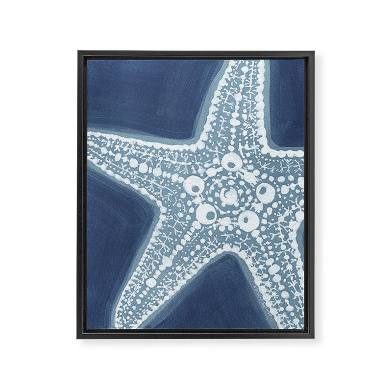 Starfish Blue and White Framed Canvas Print Gallery Image 8