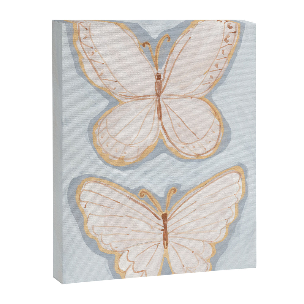 Two Butterflies on Blue Canvas Print Gallery Image 6