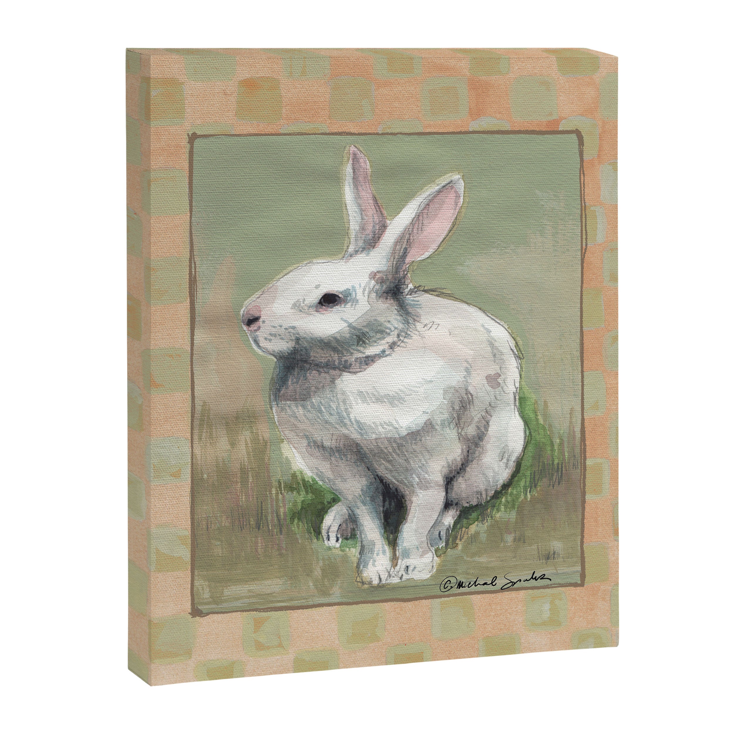 White Rabbit Traditional Canvas Print Gallery Image 6