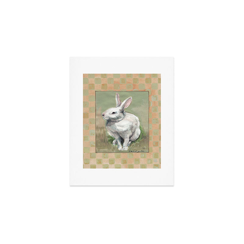 White Rabbit Traditional Art Print Gallery Image 1