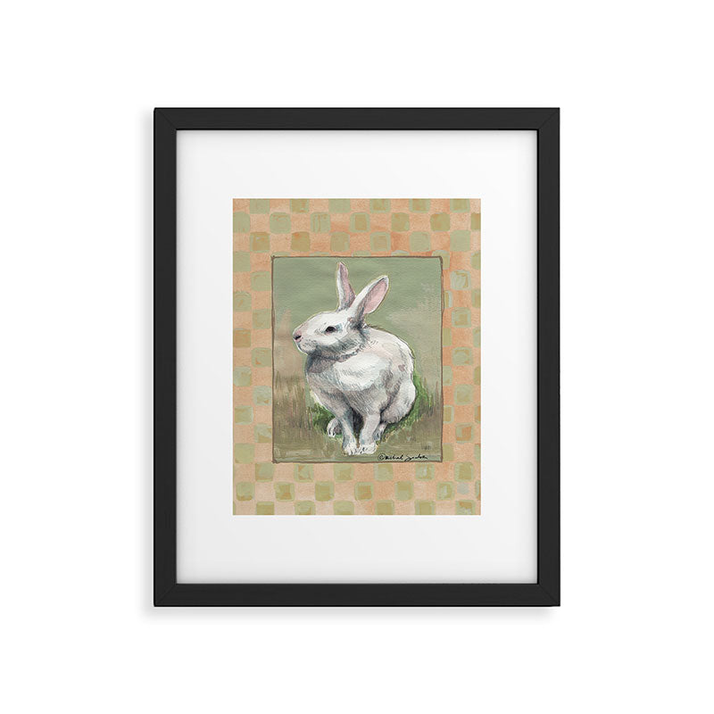 White Rabbit Traditional Framed Art Print Gallery Image 5