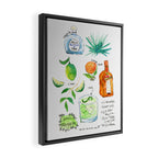 Classic Margarita Cocktail Recipe Framed Canvas Print Gallery Image 2