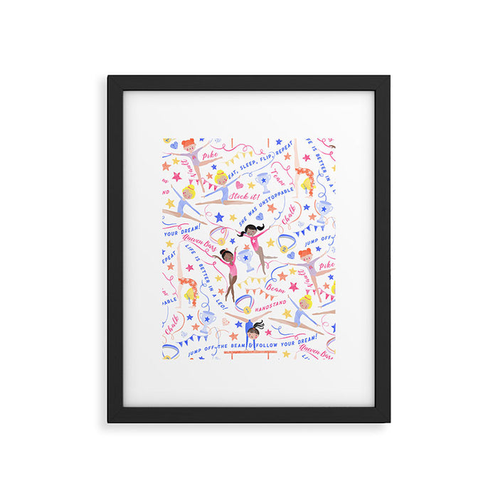 Gymnast Girls Framed Art Print Gallery Image 1