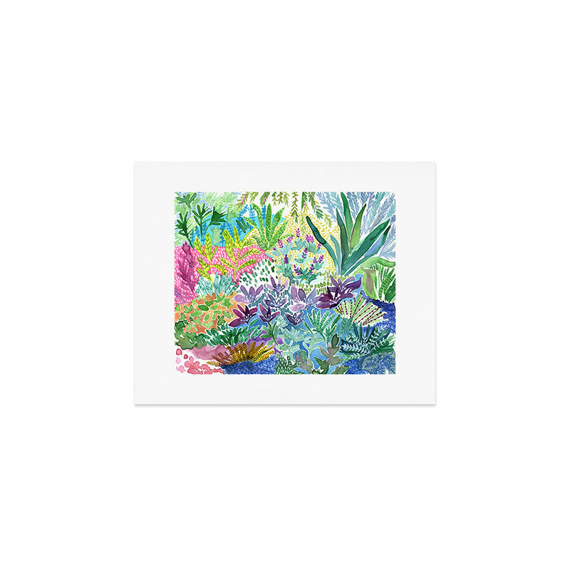 Tropical Garden Watercolor Art Print Gallery Image 1