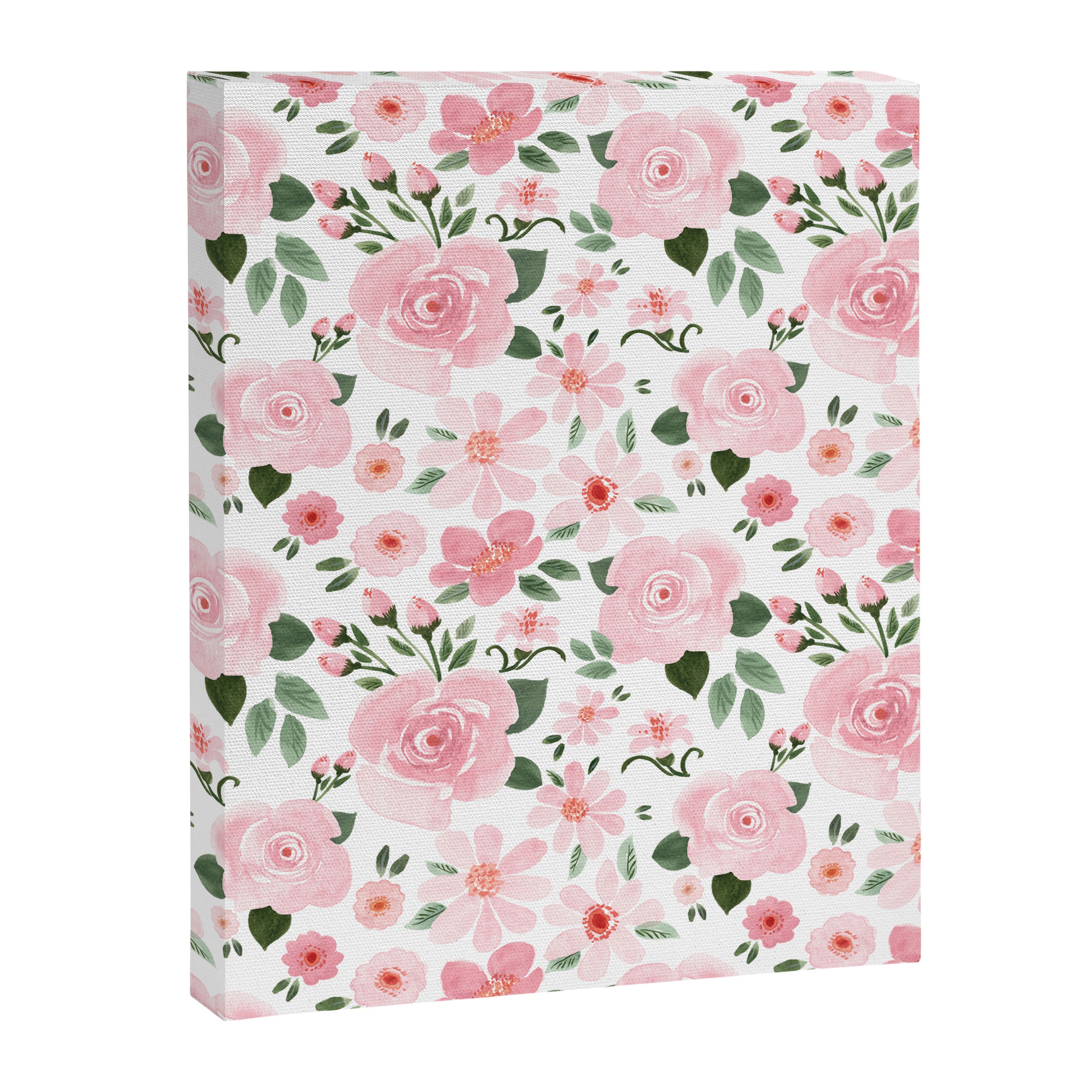 Blush Pink Floral Blooms Canvas Print Gallery Image 8