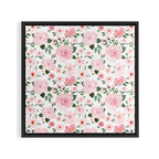 Blush Pink Floral Blooms Framed Canvas Print Gallery Image 3