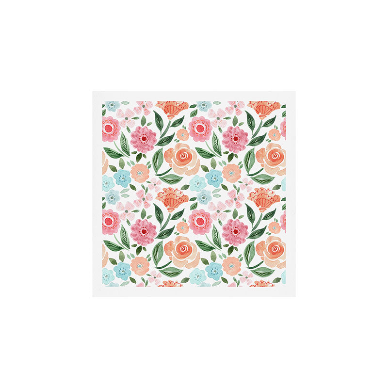 Just Peachy Floral Blooms Art Print Gallery Image 1
