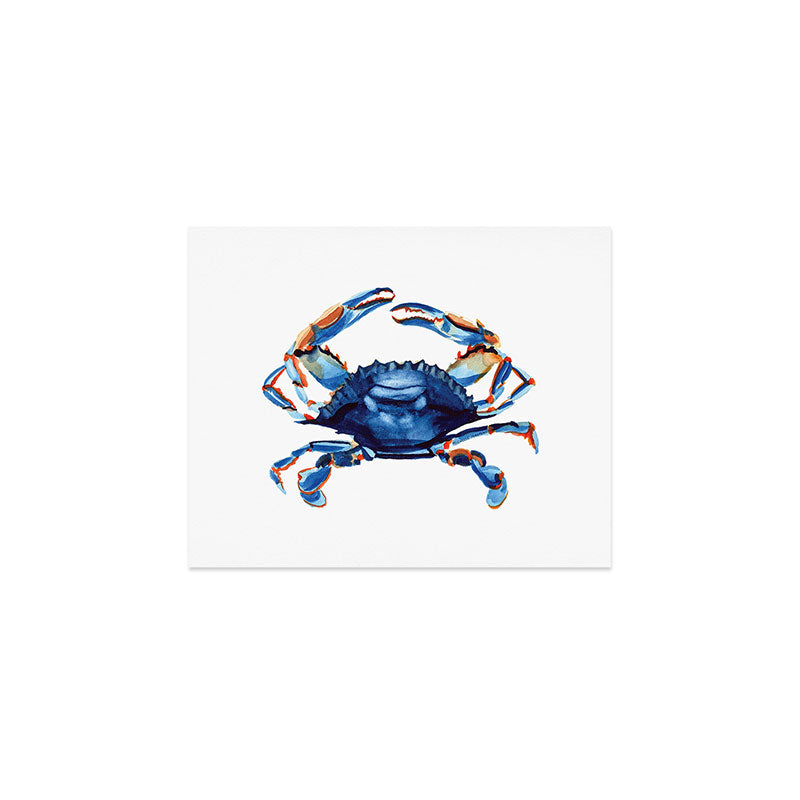 Watercolor Blue Crab Art Print Gallery Image 1