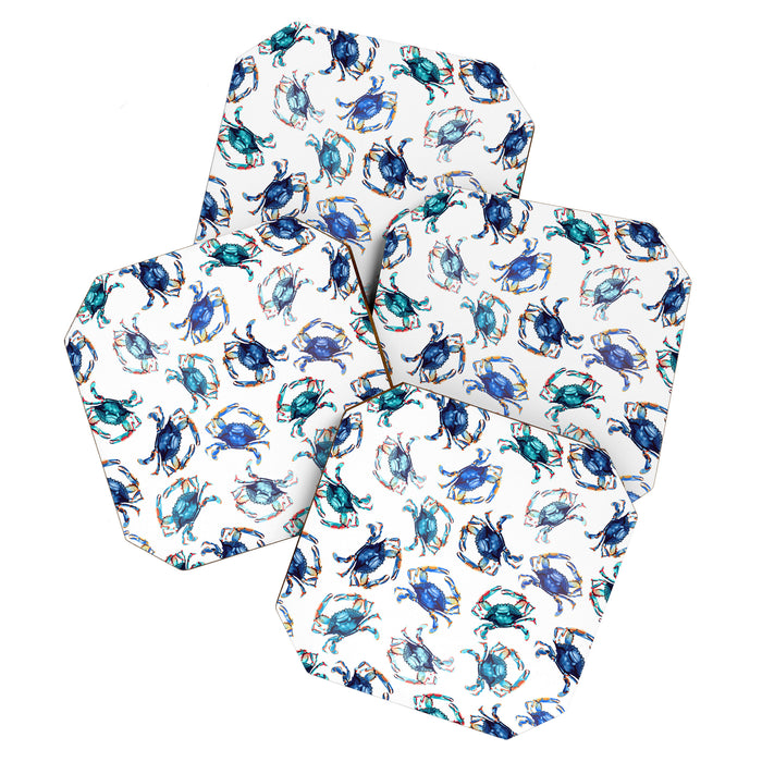Watercolor Blue Crab Coaster Gallery Image 1